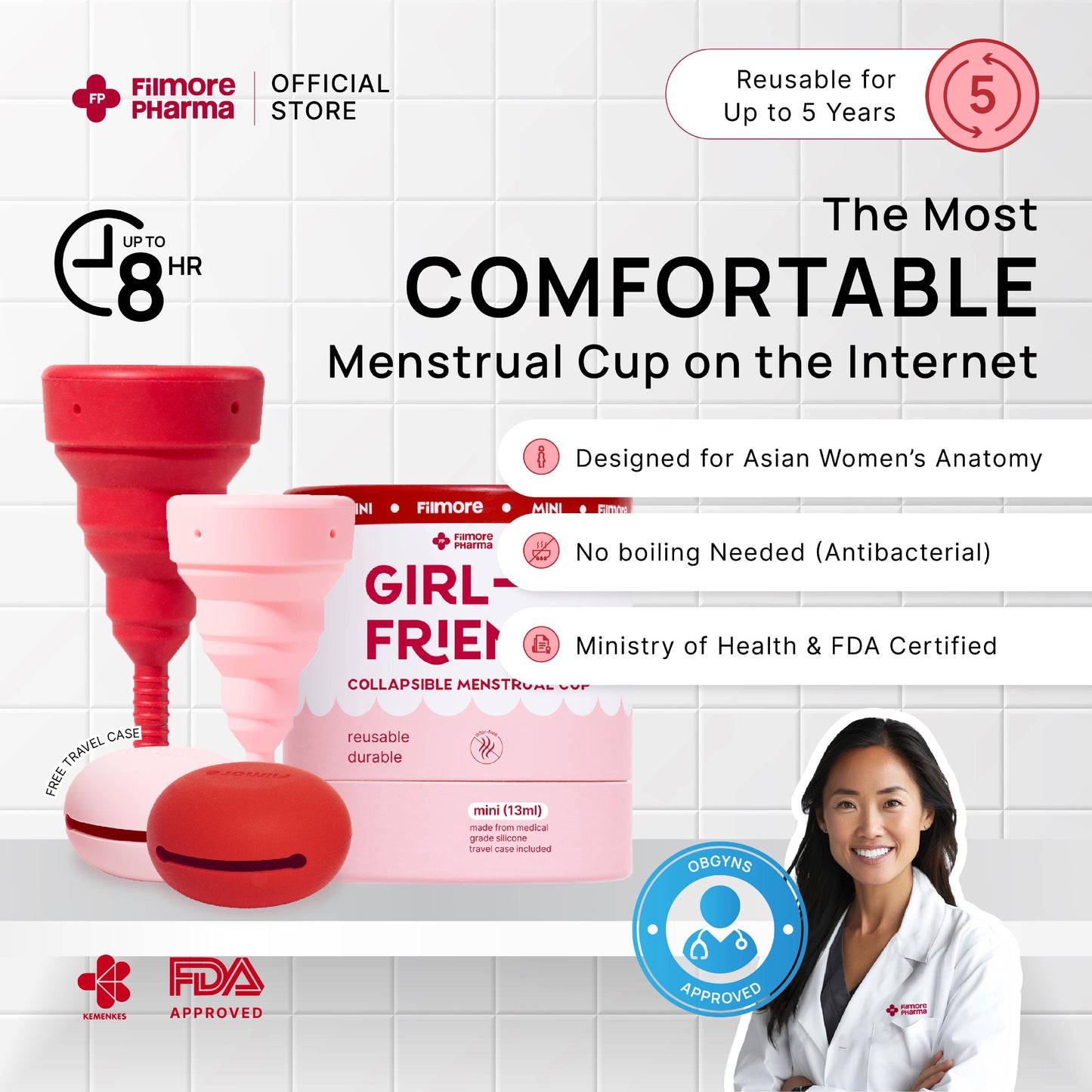 Complete Menstrual Cycle Bundle | Bundling Girlfriend Menstrual Cup Regular & Mini