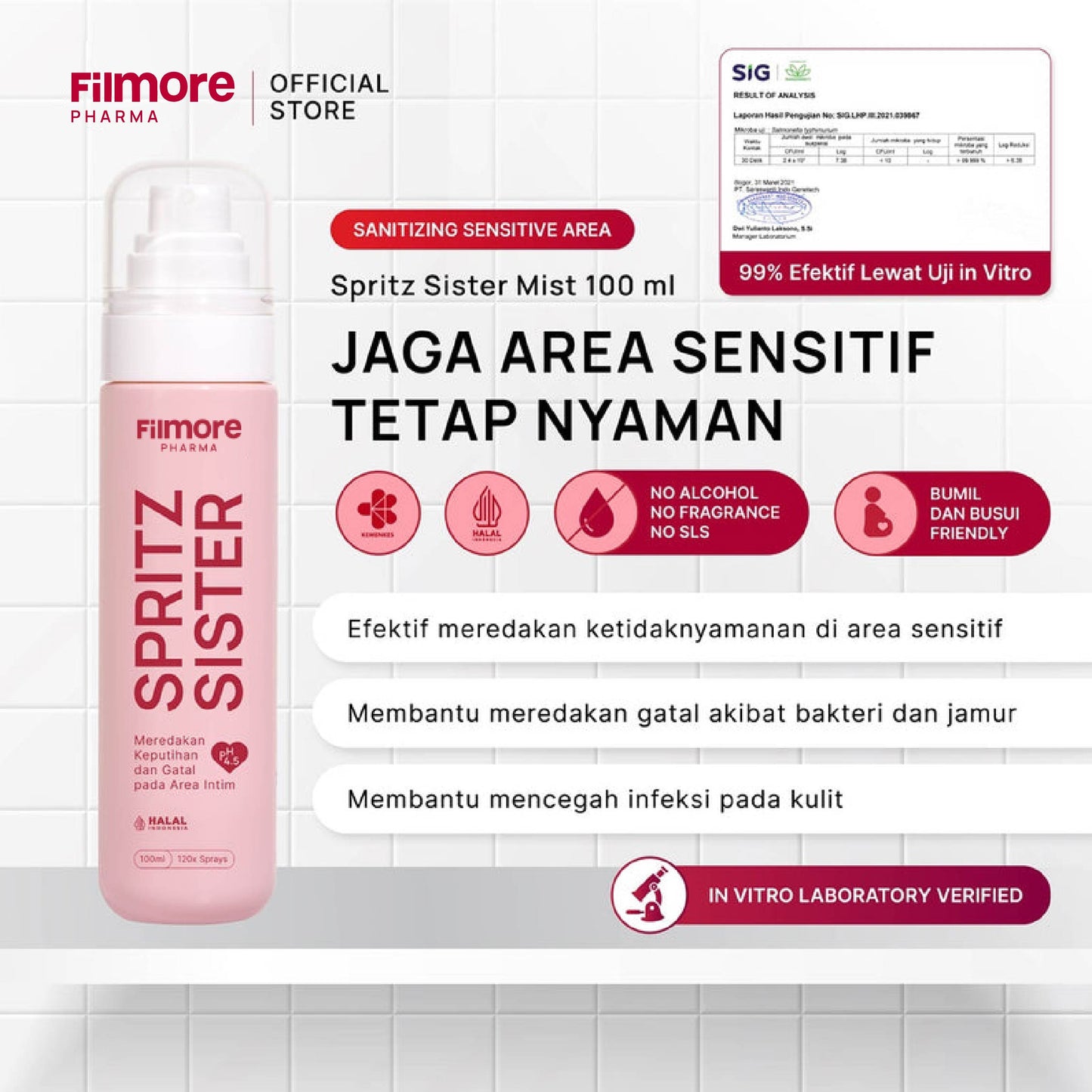 Filmore Spritz Sister Antiseptic Intimate Mist Regular 100ml