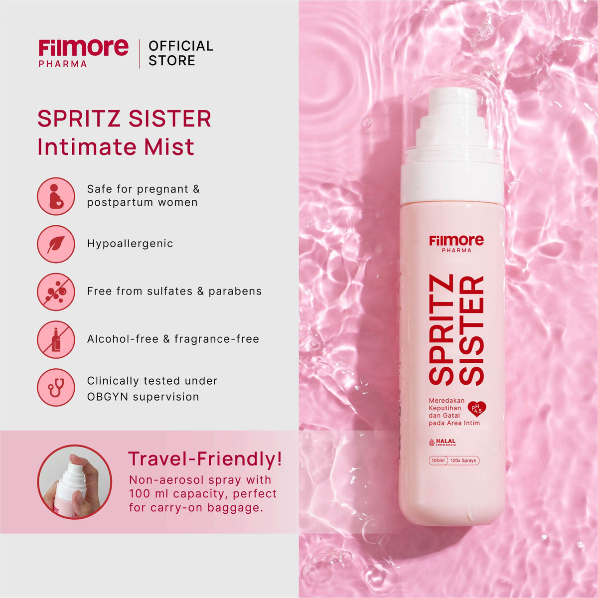 Filmore Spritz Sister Antiseptic Intimate Mist Mini 50ml